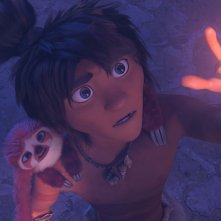 I Croods 2 - Una nuova Era: i personaggi di Ryan Reynolds, Chris Sanders in una scena