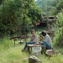 Memoria: Tilda Swinton, Elkin Diaz in una scena del film