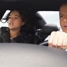 Fast & Furious 9 - The Fast Saga: Michelle Rodriguez e Vin Diesel in una scena del film