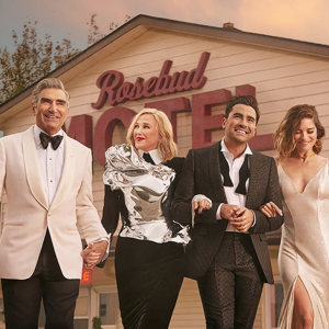 Schitt's Creek: Catherine O'Hara, Eugene Levy, Annie Murphy, Dan Levy in una foto promozionale