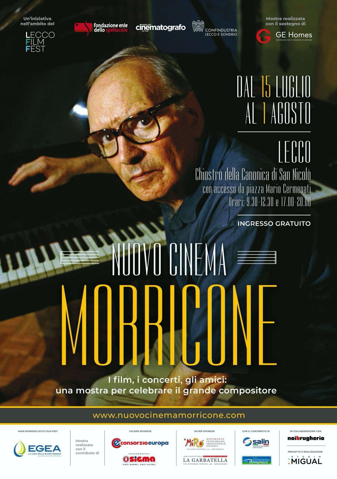 Ennio Morricone Il Poster Della Prima Mostra Fotografica Al Lecco Film