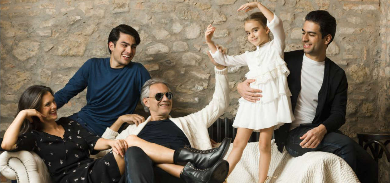 Chi sono i figli di Andrea Bocelli, Amos, Matteo e Virginia