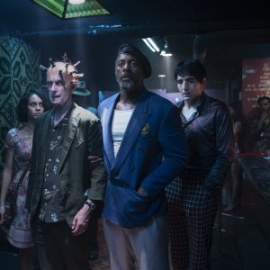 The Suicide Squad: Missione Suicida, Peter Capaldi, Idris Elba e David Dastmalchian in una scena