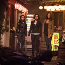 Fast & Furious 9 - The Fast Saga:  Anna Sawai, Michelle Rodriguez e Jordana Brewster in una scena