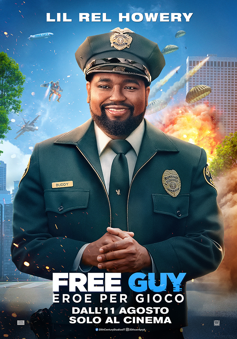 Free Guy Eroe Per Gioco Character Poster Lil Rel Howery 4