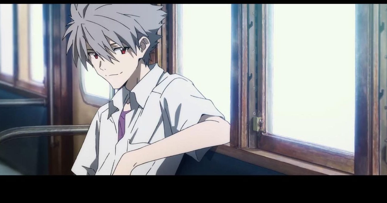 Una scena del film di Evangelion