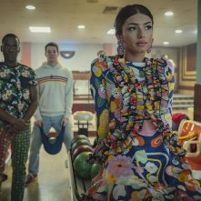 Sex Education 3: Ncuti Gatwa, Connor Swindells e Mimi Keene in una scena