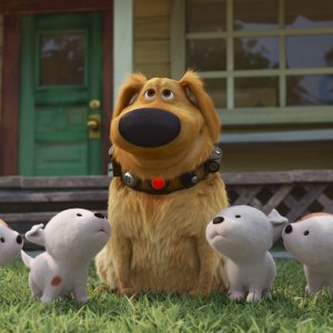 Una vita da Dug: Dug insieme a dei cuccioli in un'immagine della serie