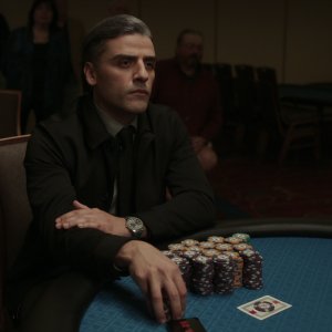 Il collezionista di carte: Oscar Isaac in un momento del film