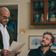 Supernova: Stanley Tucci  insieme a Colin Firth in una scena del film