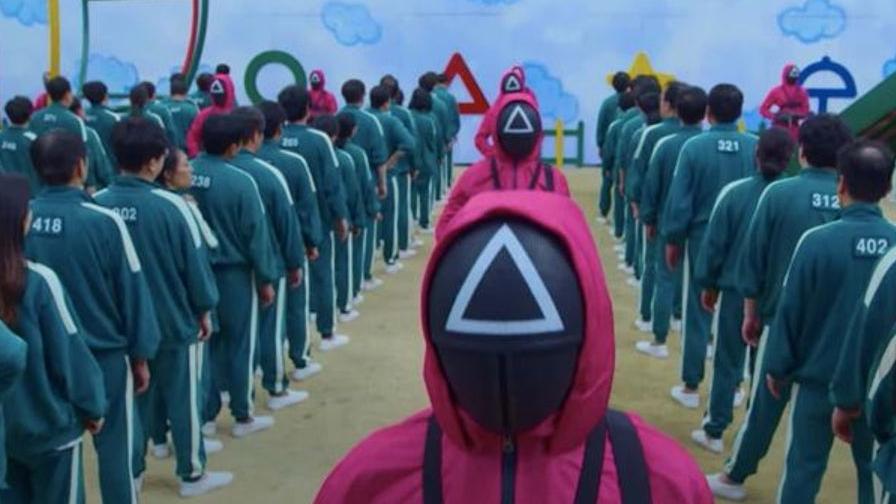 Una scena di Squid Game