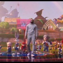 Space Jam - New Legends: LeBron James durante una scena del film