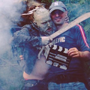 Livio Fornoni sul set del film Survivors - I sopravvissuti