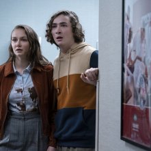 Halloween Kills: Dylan Arnold e Andi Matichak in una scena del film