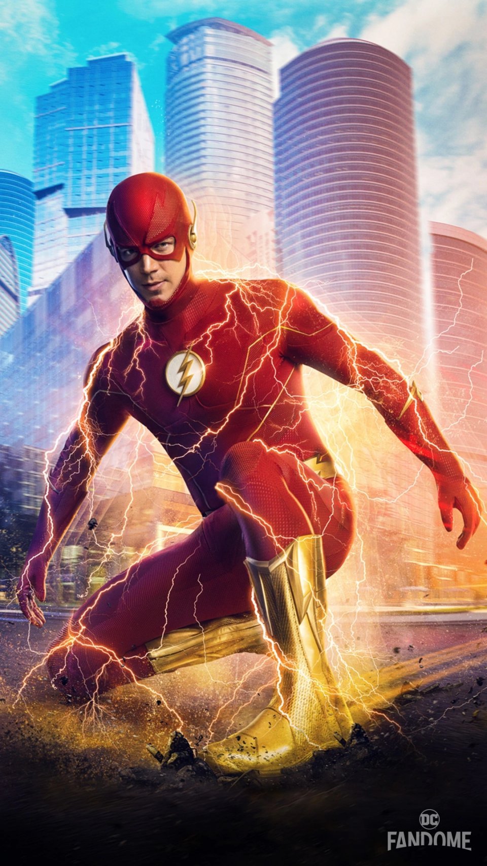 The Flash New Suit Gold Boots