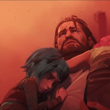 Arcane: Vi e Jinx con Vander in una scena della serie