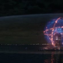 Spider-Man: No Way Home, il cielo di New York durante una scena d'azione