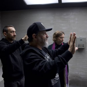 Diabolik: Antonio e Marco Manetti sul set