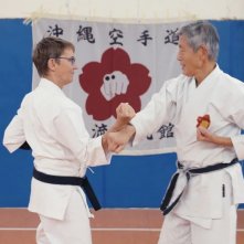 Inedita: Susanna Tamaro durante un incontro di arti marziali