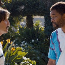 Una famiglia vincente - King Richard: Will Smith con Jon Bernthal durante una scena del film