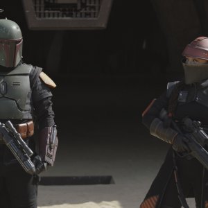 The Book of Boba Fett, Temuera Morrison e Ming-Na Wen in una scena della serie