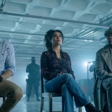 Come ti ammazzo il bodyguard 2 - La moglie del sicario: Ryan Reynolds, Salma Hayek e Samuel L. Jackson in una scena