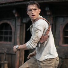 Uncharted: Tom Holland in una sequenza