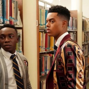 Bel Air: Olly Sholotan e Jabari Banks in una foto della serie Peacock