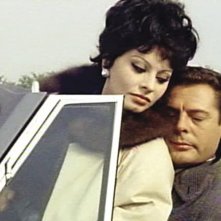 ieri, oggi, domani: Sophia Loren e Marcello Mastroianni in una scena del film