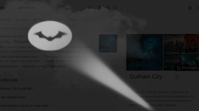 Google Search Batman Bat Signal Easter Egg