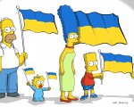 I Simpson: Matt Groening disegna una vignetta per l'Ucraina (FOTO)
