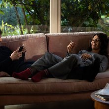 I cassamortari: Lucia Ocone e Alessandro Sperduti in una scena del film