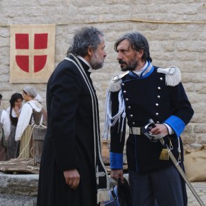 Il muto di Gallura: Nicola Pannelli e Aldo Ottobrino in una scena del film