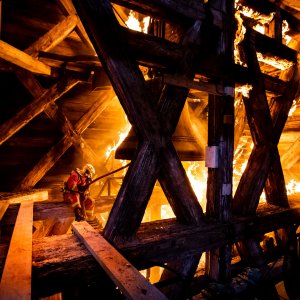 Notre-Dame in fiamme: un'immagine