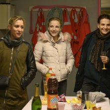 Tra due mondi: Juliette Binoche durante una scena