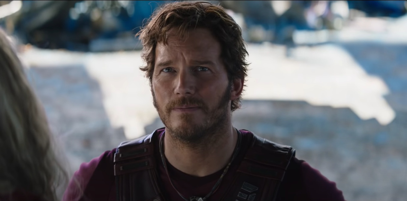 Chris Pratt è Peter Quill in una scena di Thor: Love and Thunder