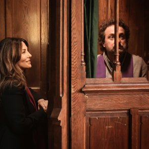 Il sesso degli angeli: Sabrina Ferilli e Leonardo Pieraccioni in una sequenza