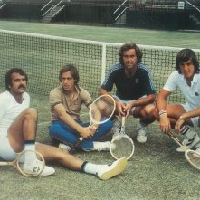 Una squadra - Il film: Tonino Zugarelli, Corrado Barazzutti, Paolo Bertolucci e Adriano Panatta