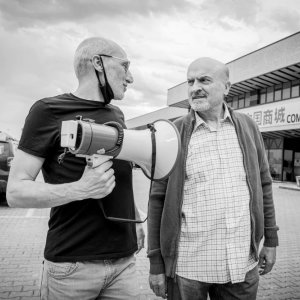 Criminali si diventa: Ivano Marescotti e Luca Trovellesi Cesana in una foto sul set