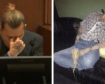 Amber Heard condivide le foto di Johnny Depp svenuto: 'Si addormentava mentre parlavamo'
