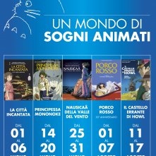 Hayao Miyazaki: il poster della rassegna 'Un mondo di sogni animati'