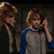 Black Phone: Mason Thames durante una scena del film