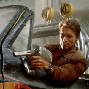 Last Action Hero - L'ultimo grande eroe: Arnold Schwarzenegger in una scena