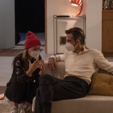 Don't Worry Darling: Olivia Wild e Chris Pine sul set del film