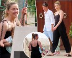 Amber Heard paparazzata in Spagna con la figlia Oonagh dopo il processo contro Johnny Depp (FOTO)
