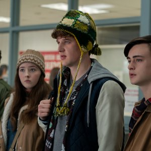 Mr. Harrigan’s Phone: Bennett Saltzman, Jaeden Martell, Conor William Wright, Alexa Niziak in una foto