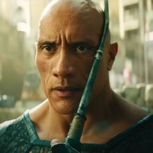 Black Adam: Dwayne Johnson in un primo piano