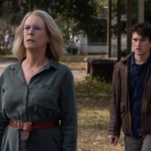 Halloween Ends: Jamie Lee Curtis durante una scena del film