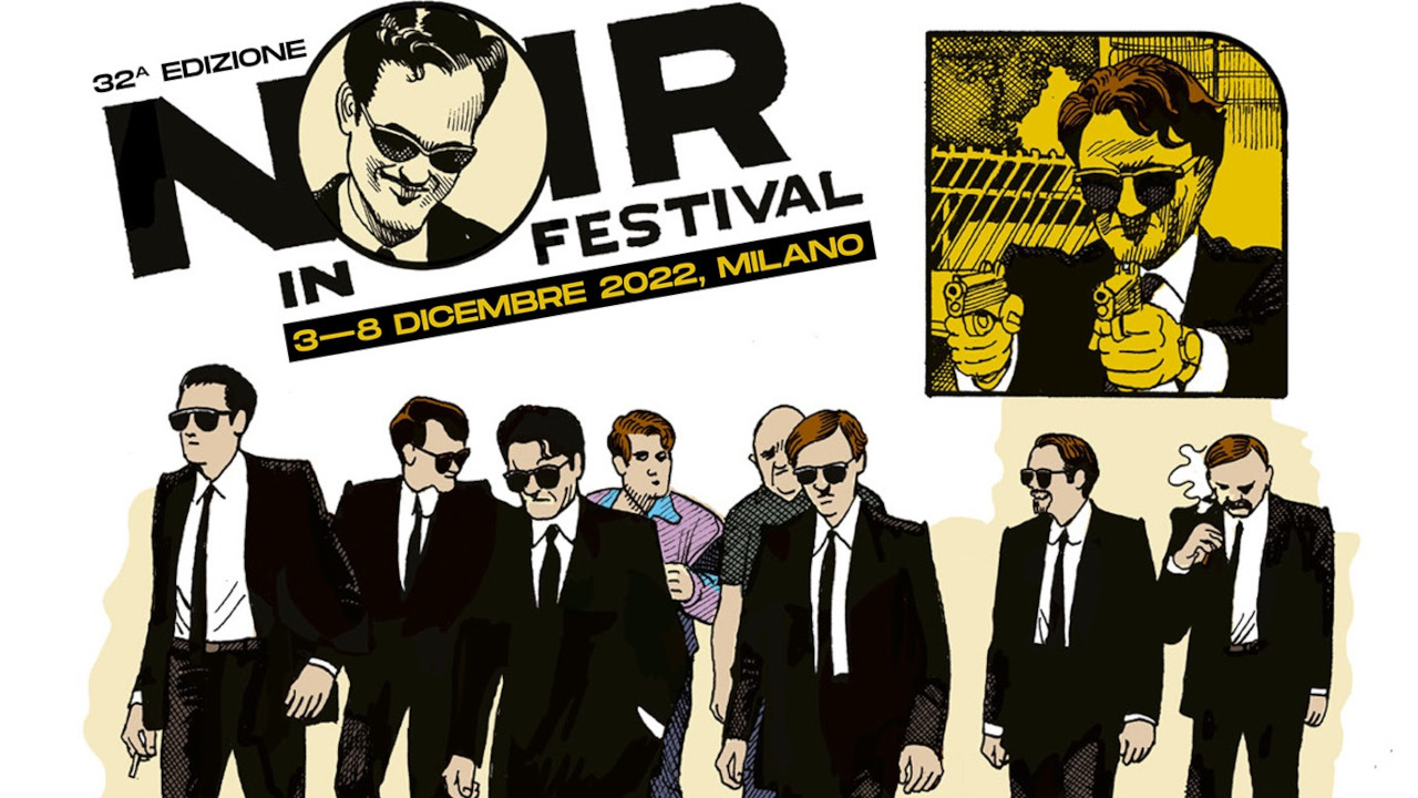 Noir in Festival 2022: Paolo Bacilieri omaggia Quentin Tarantino con il manifesto della 32 edizione