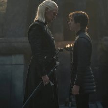 House of the Dragon: Matt Smith e Harry Collett in una scena del finale di stagione